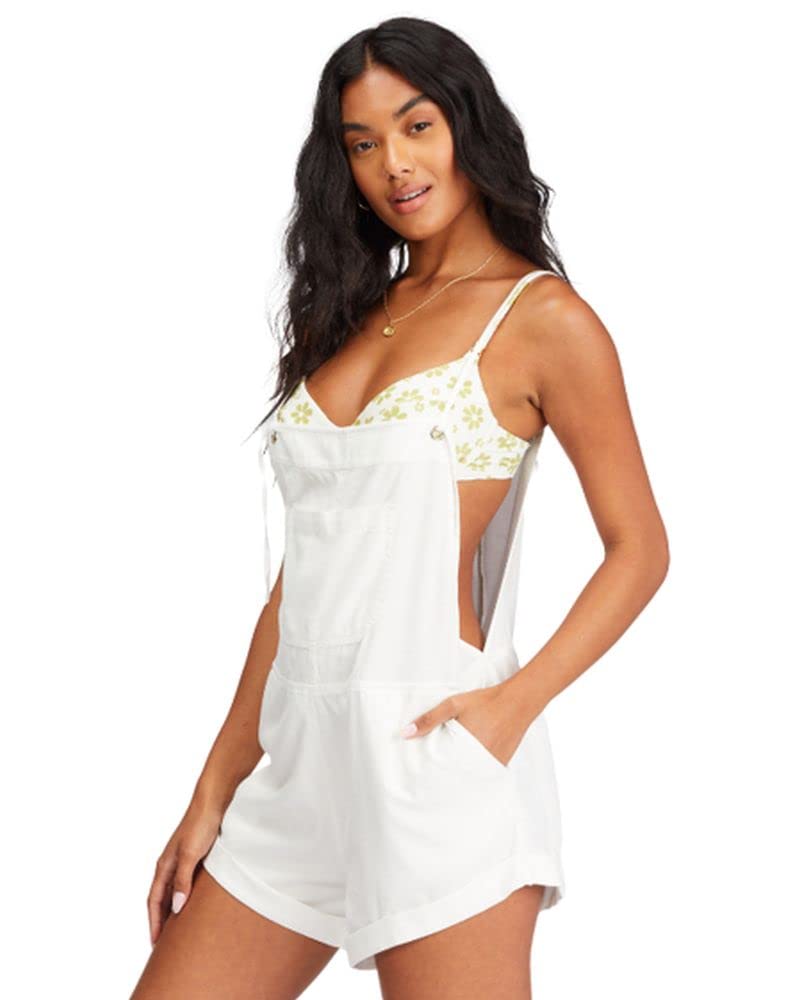 Billabong womens Wild Pursuit Short Overall Rompers, Salt Crystal, Large US - Image 2